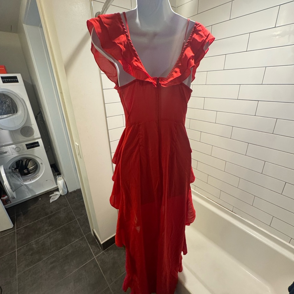 Gorgeous Red Ruffled Maxi Dress 💃 - Picture 5 of 7